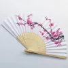 Dekoracyjne figurki składane wentylator dłoni dla kobiet składane chińskie japońskie vintage bambusowe fani taneczne taniec