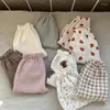 Pantalones muselina ropa de bebé gasa algodón pantalones casuales niño niña ropa suelta corte de bota niños estampado de dibujos animados fino verano infantil