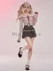 Work Dresses Japanese Pink Kawaii 2 Piece Set Women Off Shoulder Y2K Sweet Skirt Suit Female Korean Fashion Casual Chic 2024