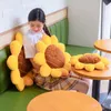 Squishy Sunflower Plush Plant Pillow Stuffed Flowers Seat Cushion Yellow Chair Decoration Carpet Tatami Birthday Gift For Girls 240123