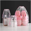 Storage Bags 1PC Transparent Cosmetic Bag Travel Waterproof Makeup Case Bath Drawstring Organizer Toiletry Wash Kit Pouch