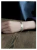 Lien Bracelets Simple personnalité mode couleur argent caractère chinois Bracelet Hip Hop Punk ouvert Banquet bijoux accessoires cadeau