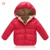 Down Coat Thick Wool Jacket For Boys Baby Warm Lined Detachable Hat Girls Winter Vest Babies 2 4 6 Years Old Kids