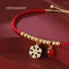 Braccialetti con ciondoli MOONLIGHT Bracciale con chiave rossa fortunata per le donne Gioielli di moda Anno regolabile Regalo di Natale Commercio all'ingrosso