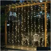 LED Strings 3 X Icicle Rideau Fée Guirlande Lumineuse 300 Noël Pour Mariage Maison Garden Party Décor Drop Livraison Lumières Éclairage Hol Dhlpf