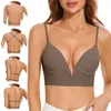 Bras Bras Sexy Cotton U Backless Bras for Women Low Back Push Underwear Thin Seamless Bralette Top Comfort Wireless Invisible Bra Lingerie YQ240203