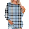 Blusa com capuz feminino para roupas femininas 2024 primavera básico xadrez t camisa feminina elegante moda manga longa-camisa pulôver y2k topos