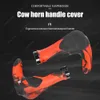 Bicycle Grip TPR Rubber Integrated Horn Handle Grip MTB Cuffs Bilateral Locked Shockproof Mountain Bike Grips Cycle Accessories 240202