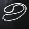 Chaînes 20-60cm 925 Sterling Silver Luxury Brand Design Noble Collier Chaîne Pour Femme Hommes Mode Mariage Bijoux de Fiançailles