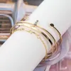 Ensemble de bracelets croisés latéraux en or pour femmes, vente en gros, N95286