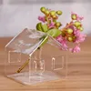 Kleine helderglazen vaas Hydrocultuur huisvormig Scandinavische stijl Hoog borosilicaat bloemstuk Creatieve eenvoudige huisdecoratie 240131