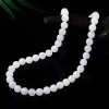 Pendants Perfect Holiday Gifts Chain Natural White Jade Collier perlé Fine Bijoux Real Chinese Boutique Pendant Accessoires