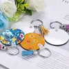 Keychains 30PCS Sublimation Keychain Blanks Double Side Heat Transfer MDF Blank Board For DIY And Craft