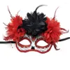 Maski imprezowe Meksyk dnia martwego maskarady Halloween Mask Cosplay Women Akcesoria z duchem kwiat