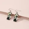 Dangle Earrings Cat Pattern Rectangle Drop Hook Cute Jewelry Kitten Animal Party Holiday Decor For Women Girls Gift 1Pair