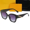 Designer solglasögon bokstav f flera gradientfärger solglasögon smala och retro ser märke UV400 -linser glasögon för unnisex drive resor