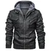 Motorcycle Mens Leather Jacket Casual Windbreaker Waterproof Pu Coat Male Fishing Camping Outdoor Plus Size 240125