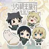 Keychains Cartoon Anime Girls Last Tour Keychain Chito Yuri Söt Figur Double Sided Catoon Print Acrylic Charm Key Chain Fashion Ornament