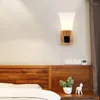 Wall Lamp Nordic LED Modern Wooden Wrought Iron Glass Aisle Bedroom Lights Fixture Sconce E27 Bulb Log Indoor Lighting