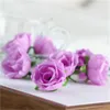 Fiori decorativi 50 pezzi regalo testa di fiore di rosa artificiale decorazione da parete per matrimonio bella realistica per