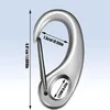 Keychains 8st Rostfritt stål Spring Snap Hook Carabiner Clips Multi-Use Rope för nyckelring Ryggsäck Klättring Handskym