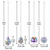 H D Pack med 4 färgglada Crystal Suncatchers -fönster hängande regnbåge Maker prismor sovrum prydnad hem trädgård julgran dekor 240119