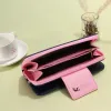 Casual Solid Color Long Wallet Clutch For Women Simple Fashion Coin ID Card Holder Purse Ladies Retro PU Leather Phone Purse