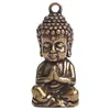 Keychains Shakyamuni Buddha Statue Mini Bronze Small Scene Accessories Keychain Tea Table Home Decor