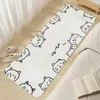 Tappeti Zerbino Porta d'ingresso Tappeto Cartoon Gatto nero Tappetino da bagno Tappeti per camere carini Tappeto da cucina antiscivolo lavabile per la camera da letto Decorazione domestica