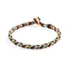 Charmarmband Lycklig och skyddsarmband för män Kvinnor Koloful Handgjorda rep flätade justerbara personliga födelsedagspresenter
