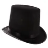 Berretti per adulti per bambini in costume da festa Cappello a cilindro da mago Fedora da matrimonio in feltro semplice regalo