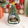Boîte à musique en brique d'arbre de noël, jouet interactif DIY, décoration festive, 240118