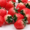Charms 10Pcs Strawberry Resin Imitation Fruit Pendants For DIY Jewelry Keychain Making Earrings Necklace Bracelet Findings