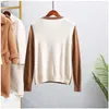 Automne hiver cachemire faux deux pièces pull tricots femmes pull doux 240130