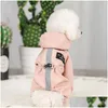 Vêtements de chien imperméable réfléchissant nuit marche manteau de pluie pour petits chiens vêtements imperméables Chihuahua Labrador combinaison à capuche goutte livrer ot5ls