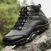 Mens Genuine Leather Boots Hiking Boots for Man Hiker Winter Trekking Hiking Boots Men Snow Boot Waterproof Adventure Shoe 240126