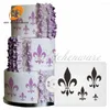 Bakvormen Fleur De Lis Taartsjabloon Fondant Plastic sjablonen voor het schilderen van decoratie Cupcake-sjabloon Decoreren Gereedschappen