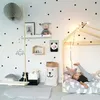 Black Polka Dots Wall Stickers Circles DIY Stickers for Kids Room Baby Nursery Room Decoration Peel-Stick Wall Decals Vinyl280x