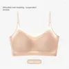 Bras Zomer Ultradunne Schoonheid Terug Vrouwen Push Up Zonder Sporen Gesmokte Tops Sexy Sport Ondergoed Lenceria Para Damas mujer