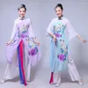 Stage Wear Produits exquis Fall Flower Costumes de danse classique Femme Adulte Fan Umbrella Yangko