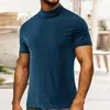 Herr t-skjortor Stylish Pullover Top Breattable Casual Slim Fit Tee Tops Underhirt 3D Cutting Quick Torking Men t-shirt Streetwear