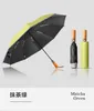 Umbrellas Automatic Ten-bone Folding Reverse Umbrella Tri-fold Reflective Strip Men And Women Business UV Protection