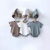 Rompers Baby romper krótki rękawie Koski Hats Bawełniane letnie ubrania dla Borns Bodysuits Dziewczyna/chłopiec odzież Dzieci 0-18 miesiąca