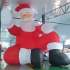 toptan 20 ft yükseklik şişme Santa 6m boyunda oturma tipi dev Noel Baba Noel dekorasyonu