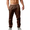 Pantalons pour hommes Hommes D'été Casual Coton Lâche Cordon Yo-Ga Imitation Lin Pantalon Joggers Hommes Vêtements Pantalones 2024