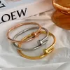 Hoge kwaliteit ontwerpen luxe merk mode roestvrij staal goud zilver rosé vergulde ingelegde zirkoon sieraden armband