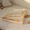 담요 와플 격자 무늬 직조 유아 아기 담요 부드러운 대나무 섬유 출생 침대 침대 스프레드 베드 딩 스와들