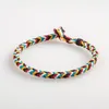 Charmarmband Lycklig och skyddsarmband för män Kvinnor Koloful Handgjorda rep flätade justerbara personliga födelsedagspresenter