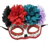 Maski imprezowe Meksyk dnia martwego maskarady Halloween Mask Cosplay Women Akcesoria z duchem kwiat