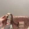 sparkly high quality handbag leather bags shiny saddle bag designer glitter brand flap shoulder bag flashy crossbody bags for woman sparkling luxurys handbags